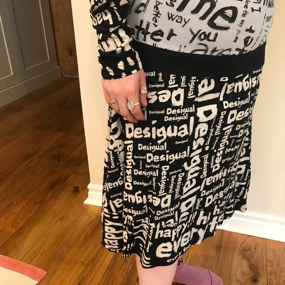 Long sleeved DESIGUAL cotton dress - Picture 3 of 10